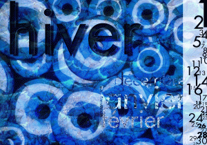 photomontage pour illustrer l'hiver
